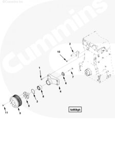 Подшипник вентилятора для двигателя Cummins ISG 12