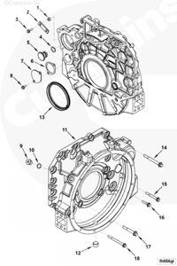 Пробка картера маховика для двигателя Cummins QSB 6.7L