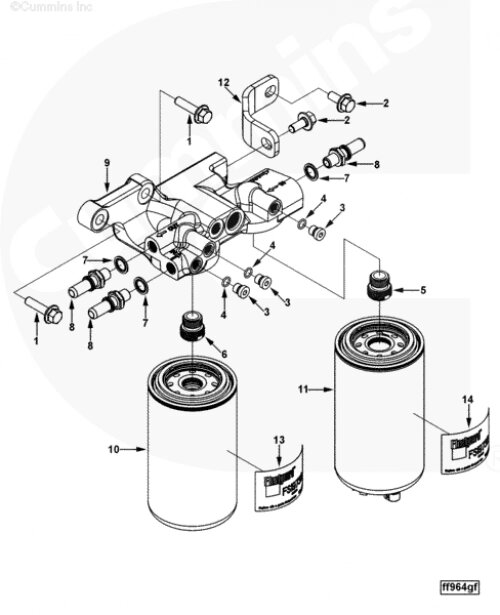 Пробка резьбовая основания топливного фильтра для двигателя Cummins QSL 9L от компании КСТ-ПРОГРЕСС - фото 1