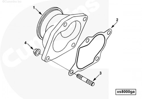 Прокладка фланца турбины для двигателя Cummins B 3.3 от компании КСТ-ПРОГРЕСС - фото 1