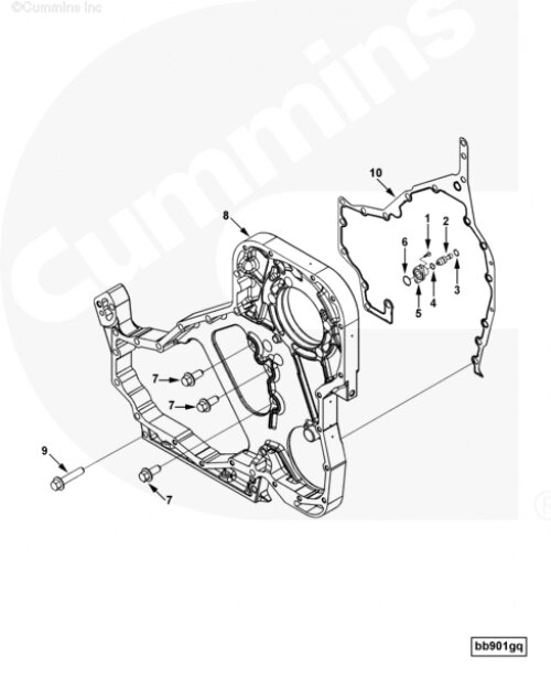 Прокладка картера шестерен ГРМ для двигателя Cummins 6CT от компании КСТ-ПРОГРЕСС - фото 1