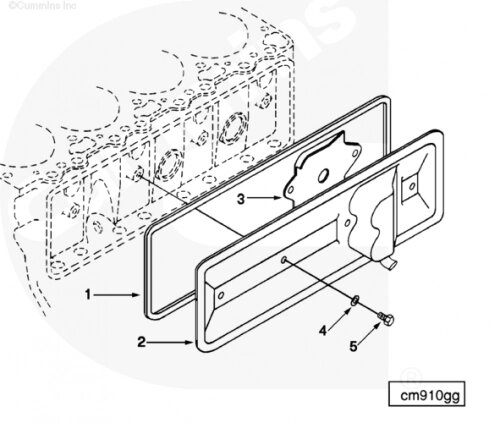 Прокладка крышки толкателей клапана для двигателя Cummins 4BT / EQB от компании КСТ-ПРОГРЕСС - фото 1