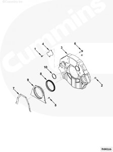 Прокладка крышки задней картера маховика для двигателя Cummins 6ISBe 5.9L