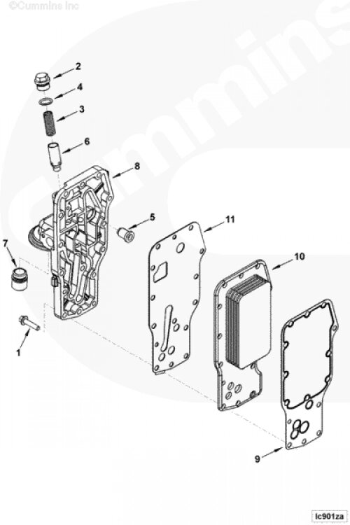 Прокладка маслоохладителя (теплообменника) для двигателя Cummins 4ISBе 4.5L от компании КСТ-ПРОГРЕСС - фото 1