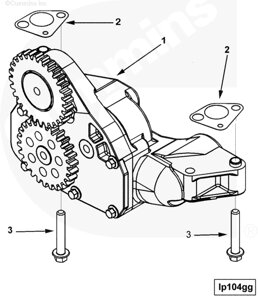 Прокладка масляного насоса для двигателя Cummins QSX 15