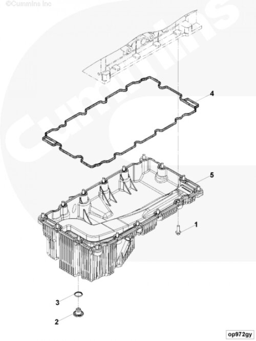 Прокладка поддона масляного для двигателя Cummins ISF 2.8L от компании КСТ-ПРОГРЕСС - фото 1