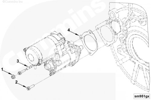 Прокладка стартера для двигателя Cummins QSB 6.7L от компании КСТ-ПРОГРЕСС - фото 1