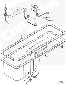 Прокладка трубки маслоприемной поддона двигателя для двигателя Cummins 6CT