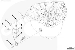 Распорка датчика уровня масла в поддоне для двигателя Cummins QSB 6.7L