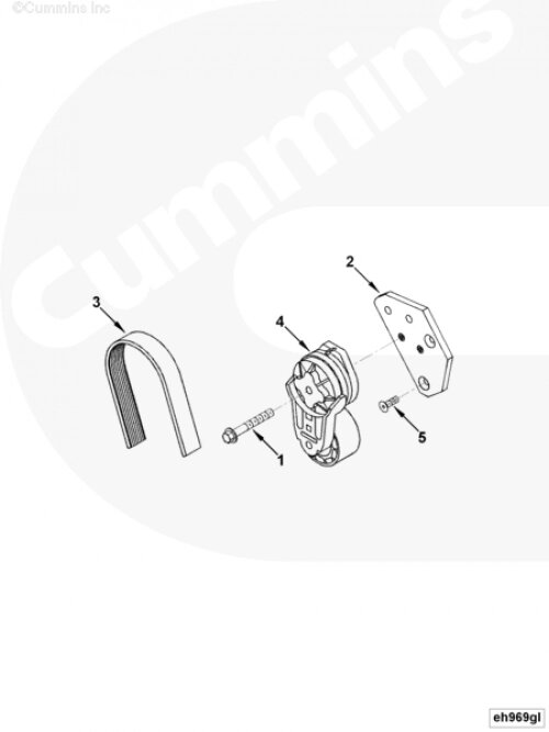 Распорка натяжителя ремня для двигателя Cummins 6BT / EQB от компании КСТ-ПРОГРЕСС - фото 1