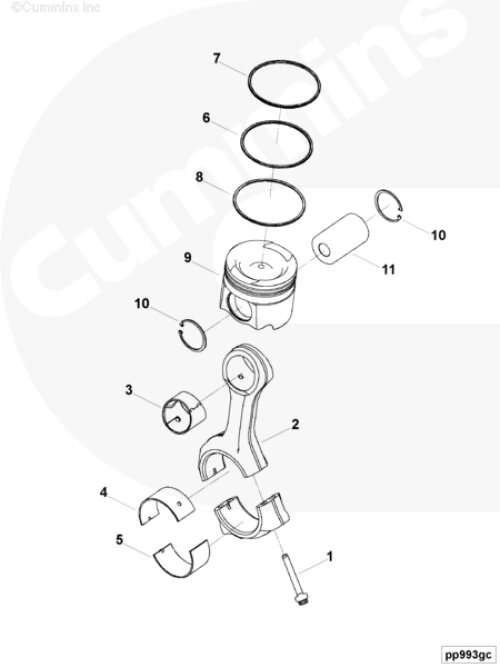 Шатун для двигателя Cummins QSX 11.9 от компании КСТ-ПРОГРЕСС - фото 1