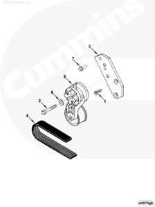 Шайба крепления натяжителя ремня для двигателя Cummins 6BT / EQB
