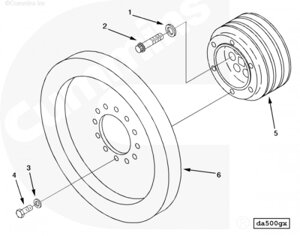 Шайба крепления шкива коленвала для двигателя Cummins V28