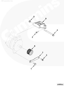 Шкив генератора для двигателя Cummins QSB 6.7L