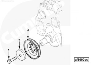 Шкив коленвала для двигателя Cummins B 3.3