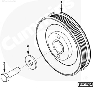 Шкив помпы для двигателя Cummins ISM 11L