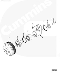 Шкив вентилятора для двигателя Cummins 6CT