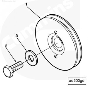 Шкив вспомогательных агрегатов для двигателя Cummins ISM 11L