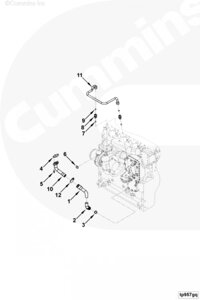 Шланг слива масла с турбины для двигателя Cummins 6ISBe 6.7L