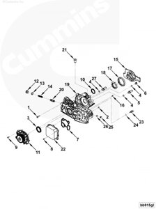 Штифт крышки блока цилиндров для двигателя Cummins ISF 2.8L