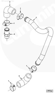 Штуцер трубки воздушного компрессора для двигателя Cummins ISLe 8.9L