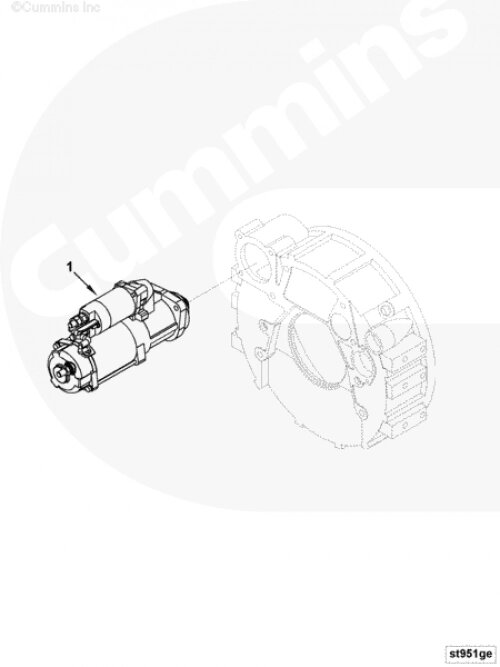 Стартер для двигателя Cummins 6ISBe 6.7L от компании КСТ-ПРОГРЕСС - фото 1