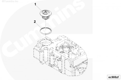 Термостат для двигателя Cummins 6ISBe 5.9L от компании КСТ-ПРОГРЕСС - фото 1