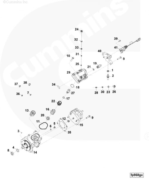 Топливный насос высокого давления ТНВД для двигателя Cummins ISLe 8.9L от компании КСТ-ПРОГРЕСС - фото 1