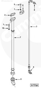 Трубка подачи масла к турбине для двигателя Cummins NTA 855