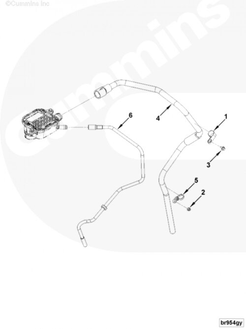 Трубка сапуна для двигателя Cummins 6ISBe 5.9L от компании КСТ-ПРОГРЕСС - фото 1