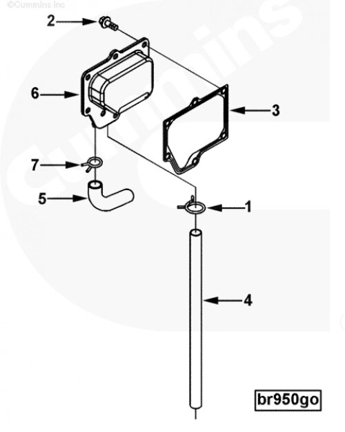 Трубка сапуна для двигателя Cummins QSC 8.3L от компании КСТ-ПРОГРЕСС - фото 1