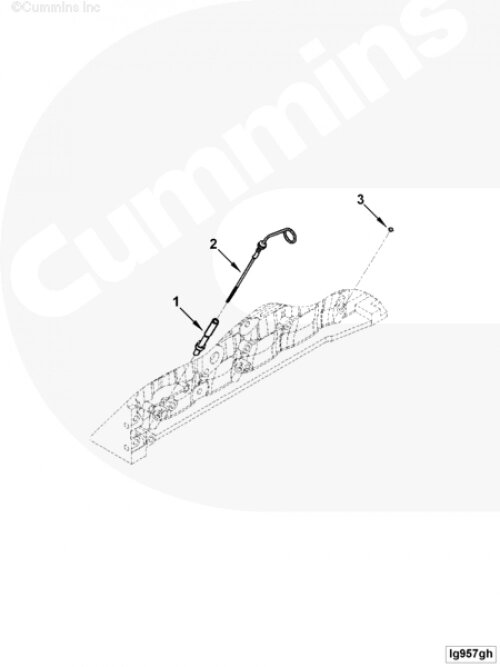 Трубка щупа уровня масла для двигателя Cummins 4BT / EQB от компании КСТ-ПРОГРЕСС - фото 1