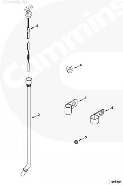 Трубка щупа уровня масла для двигателя Cummins 4ISBе 3.9L от компании КСТ-ПРОГРЕСС - фото 1