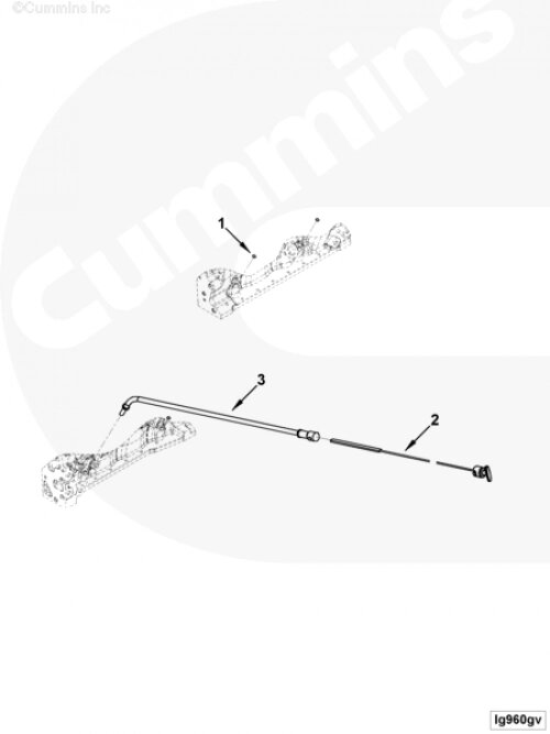 Трубка щупа уровня масла для двигателя Cummins 4ISBе 4.5L от компании КСТ-ПРОГРЕСС - фото 1