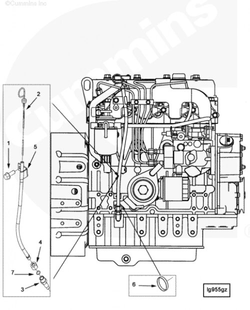 Трубка щупа уровня масла для двигателя Cummins A1400 A1700 A2300 от компании КСТ-ПРОГРЕСС - фото 1