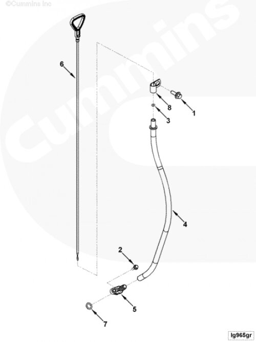 Трубка щупа уровня масла для двигателя Cummins ISF 2.8L от компании КСТ-ПРОГРЕСС - фото 1