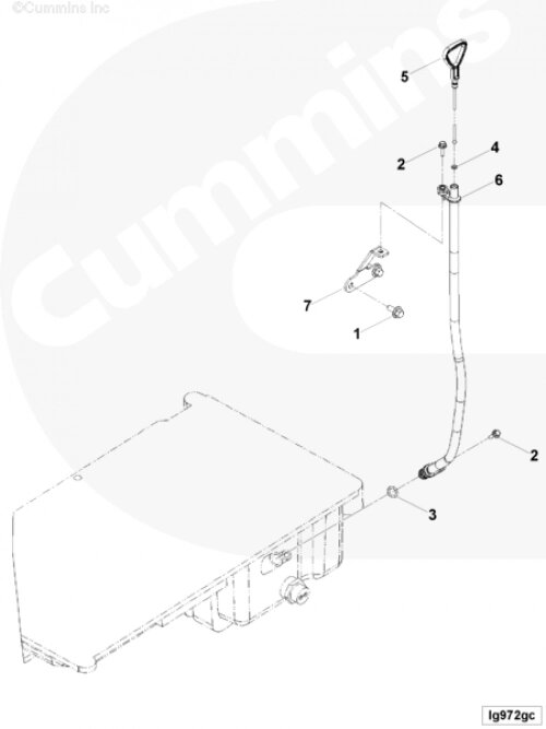 Трубка щупа уровня масла для двигателя Cummins ISF 3.8L от компании КСТ-ПРОГРЕСС - фото 1
