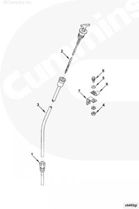 Трубка щупа уровня масла для двигателя Cummins KTA19