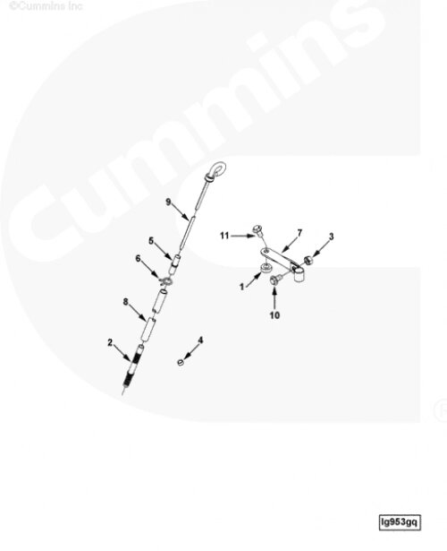Трубка щупа уровня масла для двигателя Cummins QSC 8.3L от компании КСТ-ПРОГРЕСС - фото 1