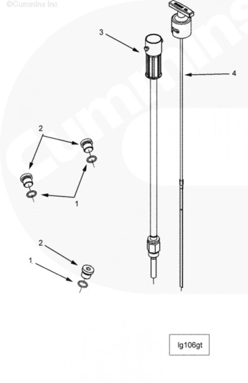 Трубка щупа уровня масла для двигателя Cummins QSX 15 от компании КСТ-ПРОГРЕСС - фото 1