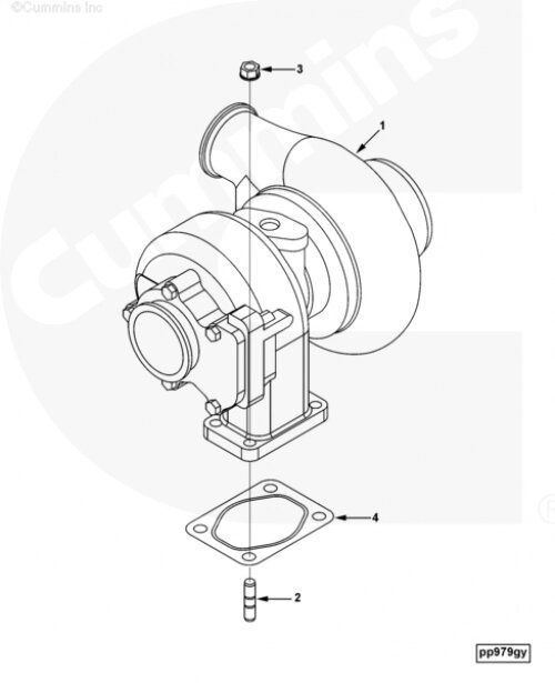 Турбокомпрессор для двигателя Cummins 6CT от компании КСТ-ПРОГРЕСС - фото 1