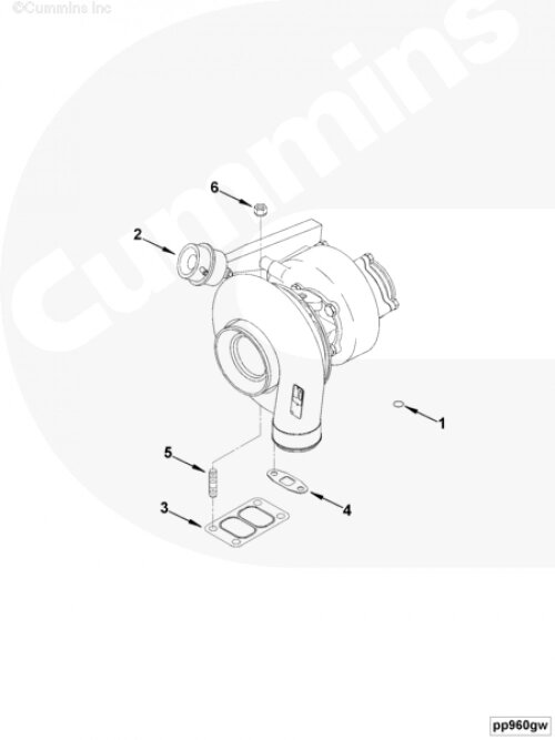 Турбокомпрессор Holset HX35W для двигателя Cummins 6BT / EQB от компании КСТ-ПРОГРЕСС - фото 1