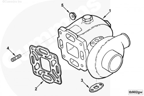 Турбокомпрессор Holset HX40 для двигателя Cummins 6BT / EQB от компании КСТ-ПРОГРЕСС - фото 1