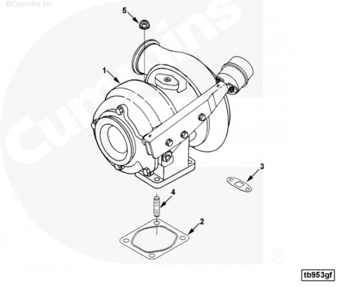 Турбокомпрессор Holset HX40G для двигателя Cummins CGE280 GAS PLUS от компании КСТ-ПРОГРЕСС - фото 1