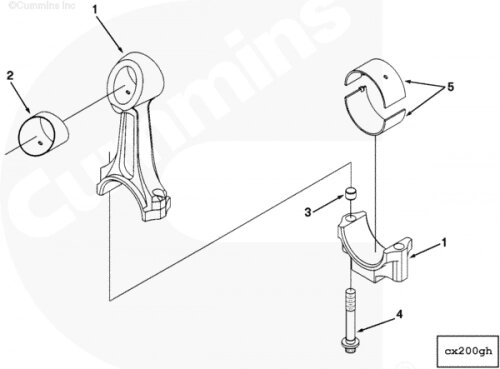 Вкладыш шатунный (1.00) 4-го ремонта для двигателя Cummins ISM 11L от компании КСТ-ПРОГРЕСС - фото 1