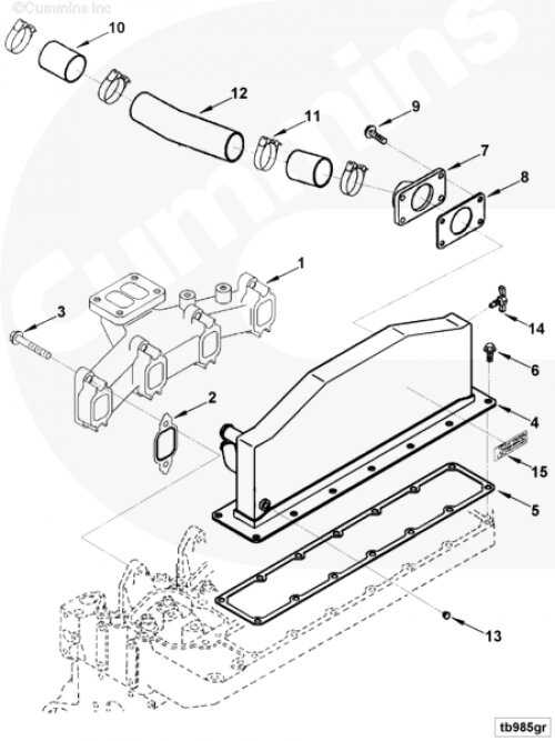 Выпускной коллектор для двигателя Cummins 4BT / EQB от компании КСТ-ПРОГРЕСС - фото 1