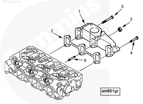 Выпускной коллектор для двигателя Cummins A1400 A1700 A2300 от компании КСТ-ПРОГРЕСС - фото 1