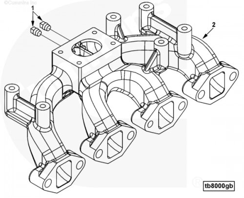 Выпускной коллектор для двигателя Cummins B 3.3 от компании КСТ-ПРОГРЕСС - фото 1