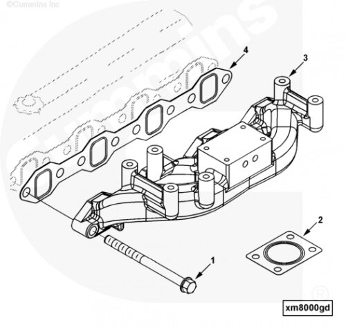 Выпускной коллектор для двигателя Cummins B 3.3 от компании КСТ-ПРОГРЕСС - фото 1