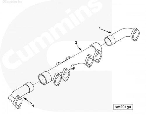 Выпускной коллектор для двигателя Cummins ISM 11L от компании КСТ-ПРОГРЕСС - фото 1